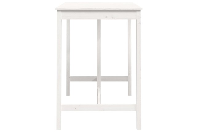 Table de bar Blanc 140x80x110 cm Bois massif de pin