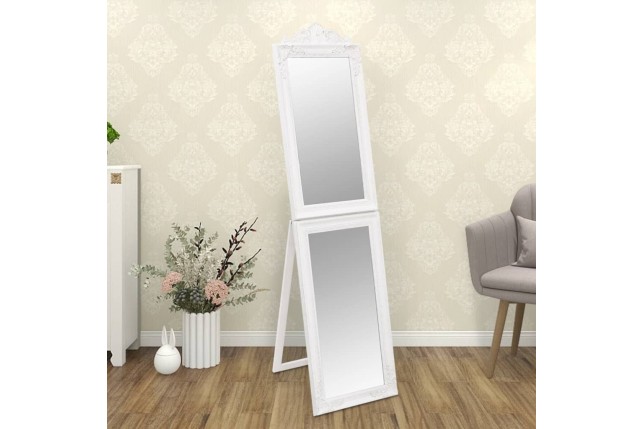 Miroir sur pied Blanc 40x160 cm