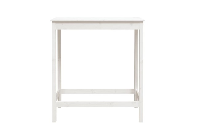 Table de bar blanc 100x50x110 cm bois massif de pin