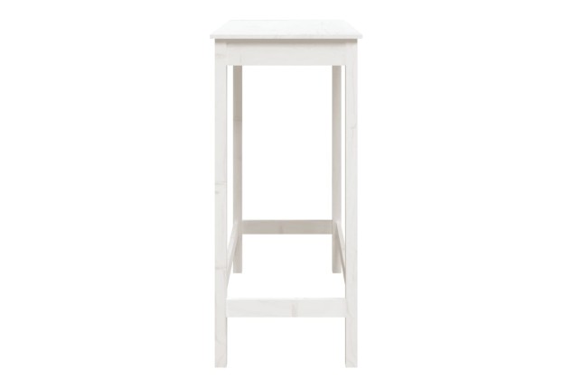 Table de bar blanc 100x50x110 cm bois massif de pin
