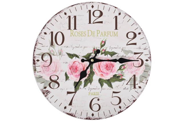 Horloge murale vintage Fleur 30 cm