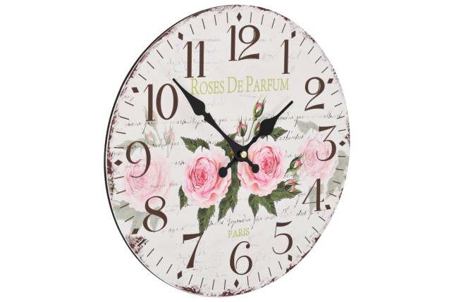 Horloge murale vintage Fleur 30 cm
