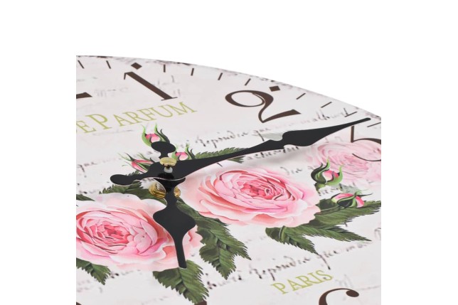 Horloge murale vintage Fleur 30 cm