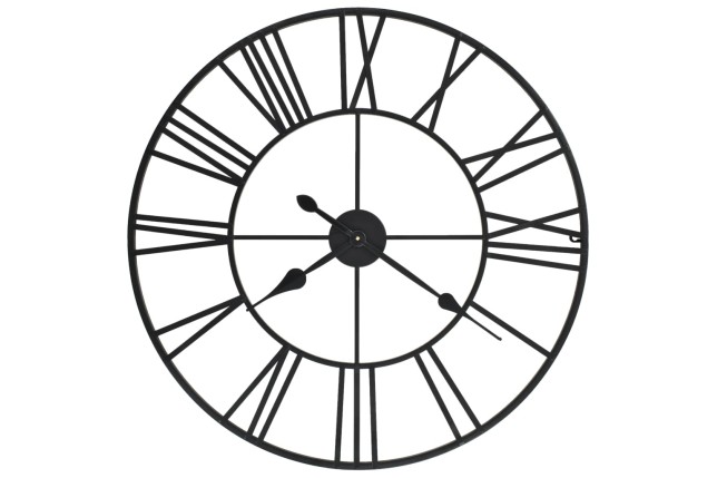 Horloge murale vintage avec mouvement à quartz Métal 80 cm XXL