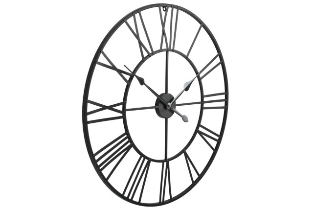 Horloge murale vintage avec mouvement à quartz Métal 80 cm XXL
