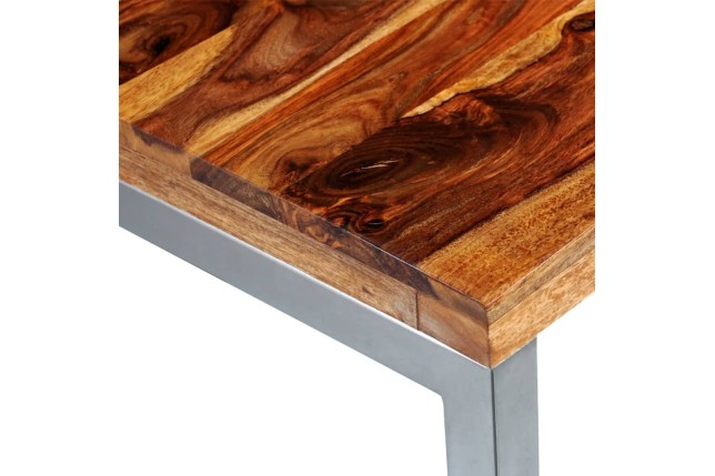 Table de salle à manger et pieds en acier Bois