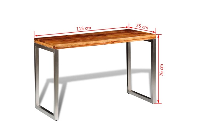 Table de salle à manger et pieds en acier Bois