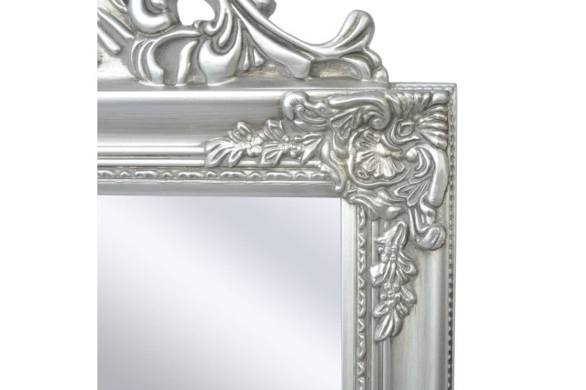 Miroir sur pied Style baroque 160x40 cm Argenté