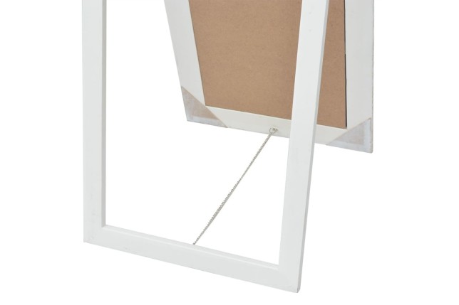 Miroir sur pied Style baroque 160x40 cm Blanc