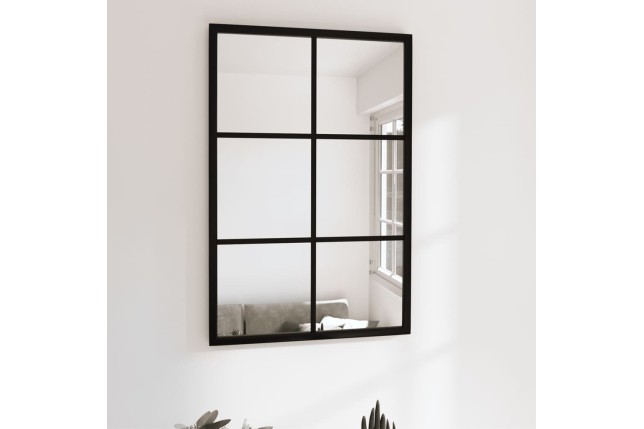 Miroir mural noir 60x40 cm métal