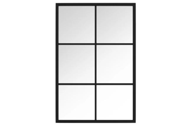 Miroir mural noir 60x40 cm métal