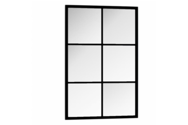 Miroir mural noir 60x40 cm métal
