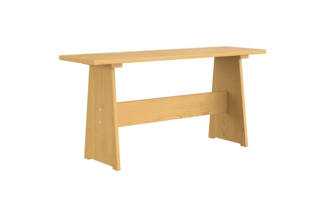 Table à manger avec banc Marron miel Bois de pin solide