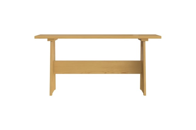 Table à manger avec banc Marron miel Bois de pin solide