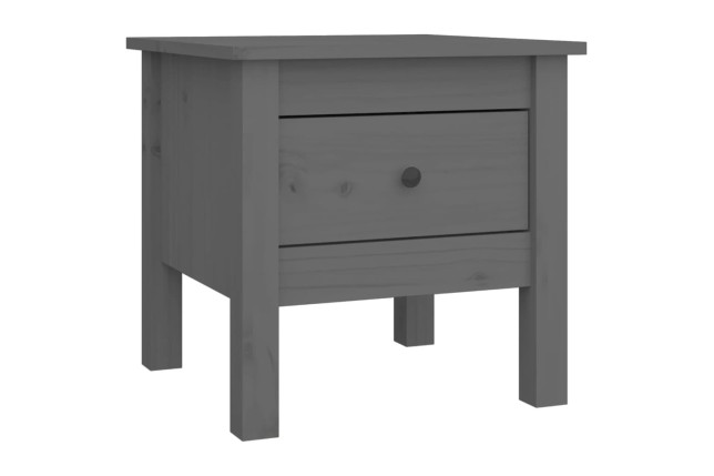 Table d'appoint Gris 40x40x39 cm Bois massif de pin