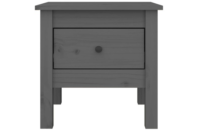 Table d'appoint Gris 40x40x39 cm Bois massif de pin
