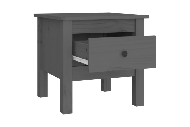 Table d'appoint Gris 40x40x39 cm Bois massif de pin