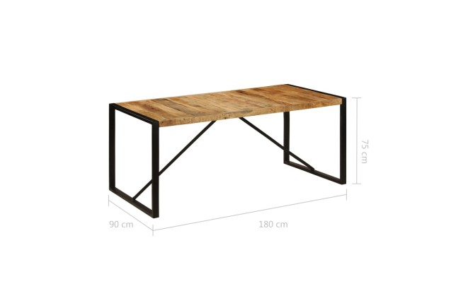 Table de salle à manger Bois de manguier brut 180 cm