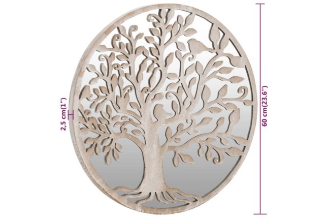 Miroir Sable 60x2,5 cm Fer pour utilisation à l'intérieur