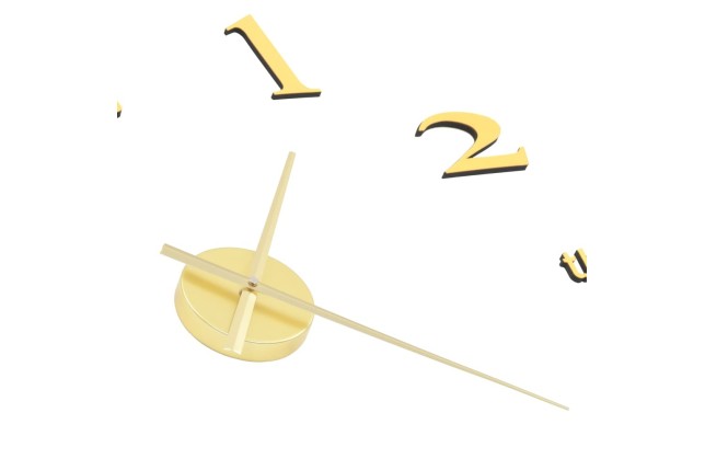 Horloge murale 3D Design moderne 100 cm XXL Doré