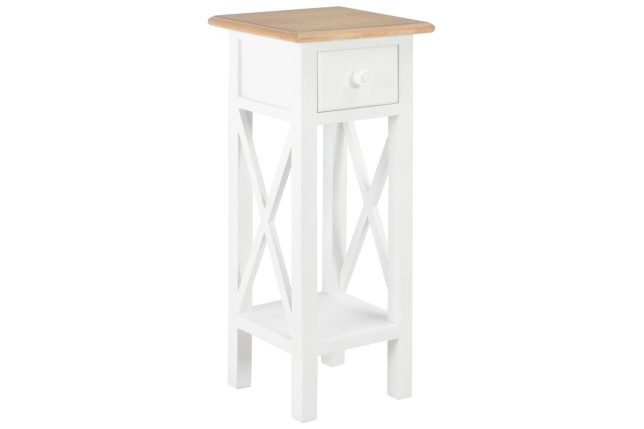 Table d'appoint Blanc 27 x 27 x 65,5 cm Bois