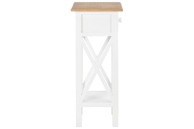 Table d'appoint Blanc 27 x 27 x 65,5 cm Bois