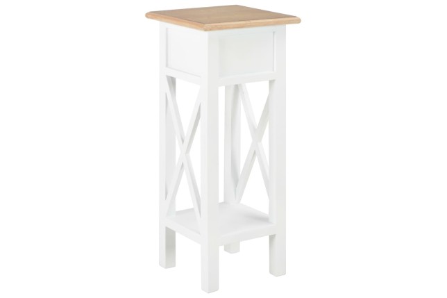 Table d'appoint Blanc 27 x 27 x 65,5 cm Bois
