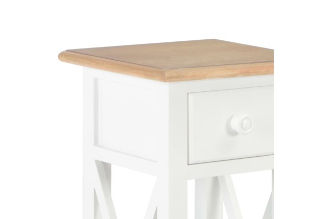 Table d'appoint Blanc 27 x 27 x 65,5 cm Bois
