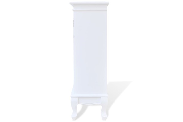 Armoire avec 5 tiroirs et 2 étagères Blanc
