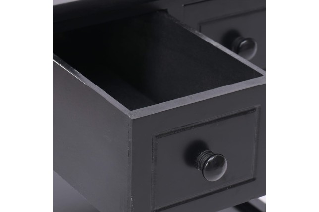 Table d'appoint Noir 40x40x40 cm Bois de Paulownia