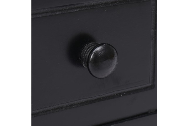 Table d'appoint Noir 40x40x40 cm Bois de Paulownia