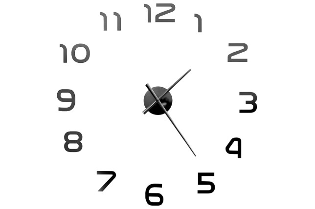 Horloge murale 3D Design moderne 100 cm XXL Noir