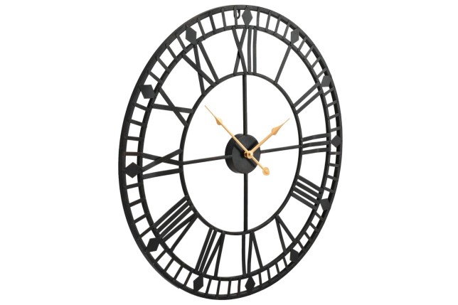 Horloge murale vintage avec mouvement à quartz Métal 60 cm XXL