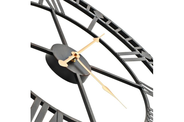 Horloge murale vintage avec mouvement à quartz Métal 60 cm XXL