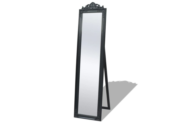 Miroir sur pied Style baroque 160x40 cm Noir