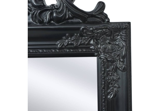 Miroir sur pied Style baroque 160x40 cm Noir