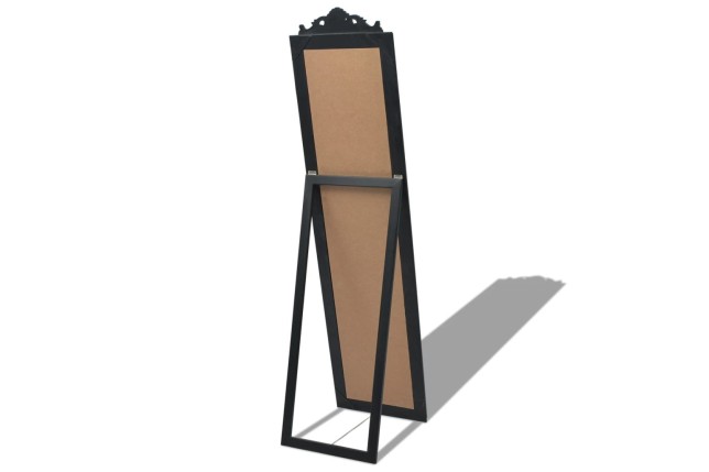 Miroir sur pied Style baroque 160x40 cm Noir