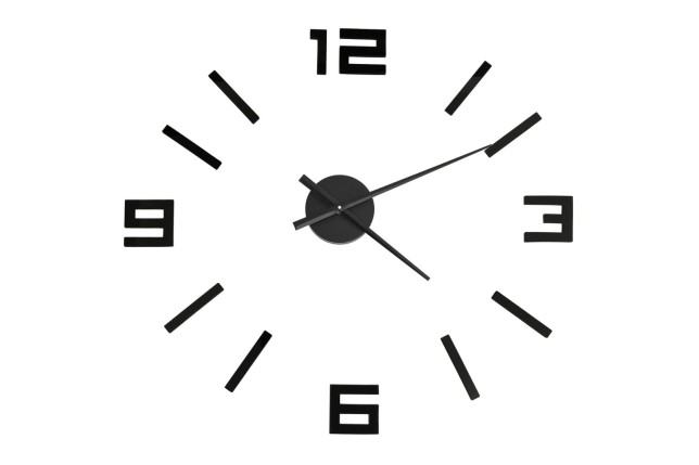 Horloge murale 3D Design moderne Noir 100 cm XXL