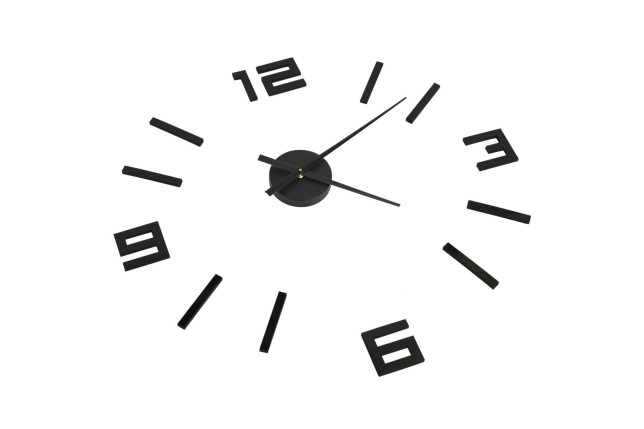 Horloge murale 3D Design moderne Noir 100 cm XXL