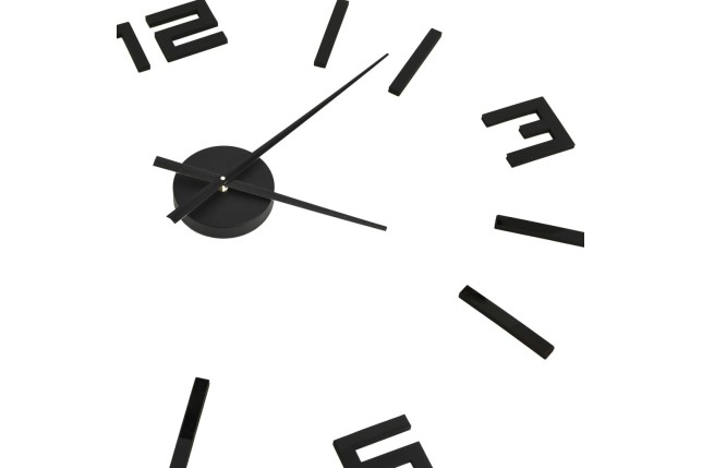 Horloge murale 3D Design moderne Noir 100 cm XXL
