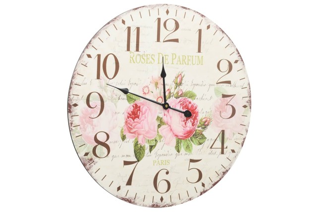 Horloge murale vintage Fleur 60 cm