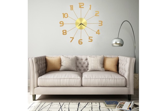 Horloge murale Métal 50 cm Doré