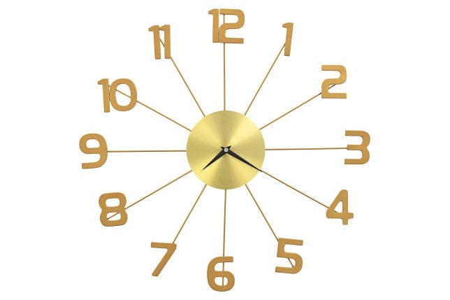 Horloge murale Métal 50 cm Doré