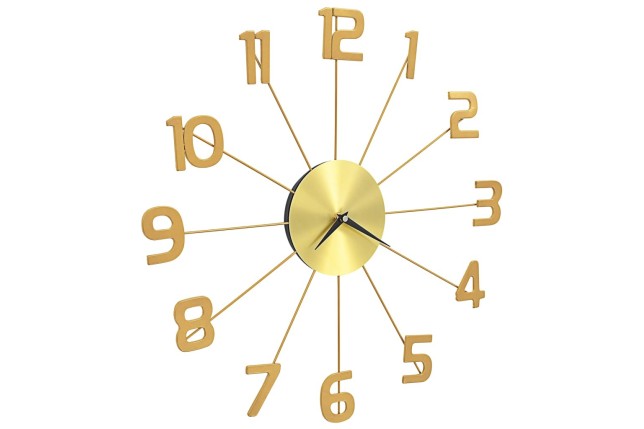 Horloge murale Métal 50 cm Doré