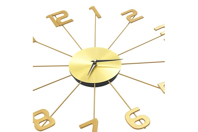 Horloge murale Métal 50 cm Doré