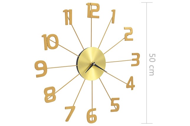 Horloge murale Métal 50 cm Doré
