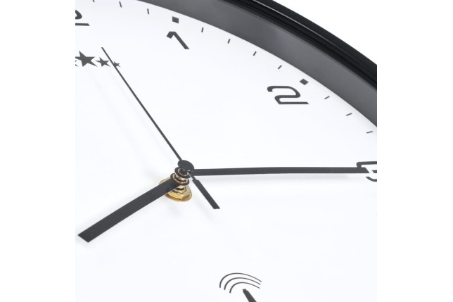 Horloge murale radioguidée Mouvement à quartz 31 cm Blanc/noir