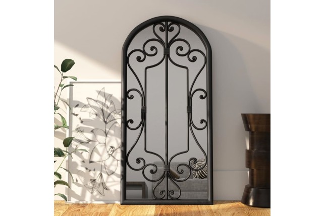 Miroir Noir 100x45 cm Fer pour utilisation à l'intérieur