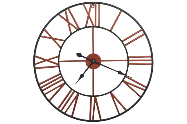 Horloge murale Métal 58 cm Rouge