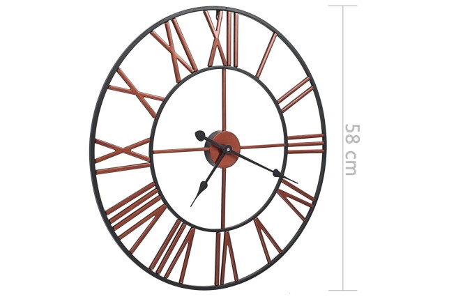 Horloge murale Métal 58 cm Rouge